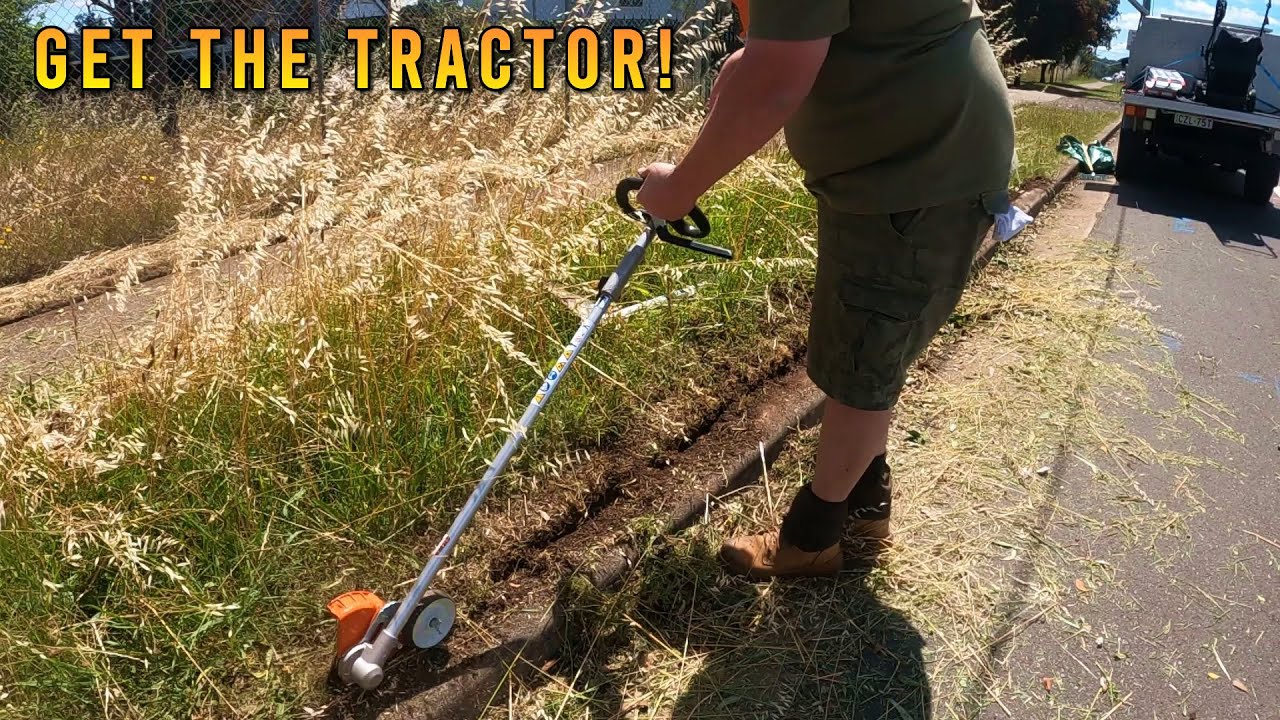 I Needed A TRACTOR To MOW This EXTREMELY OVERGROWN Long Thick Grass | Beautiful Transformation
