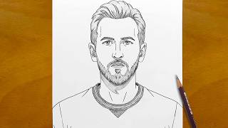 Drawing Harry Kane | World Cup England Football Star Pencil Portrait Sketch Fan Art Timelapse