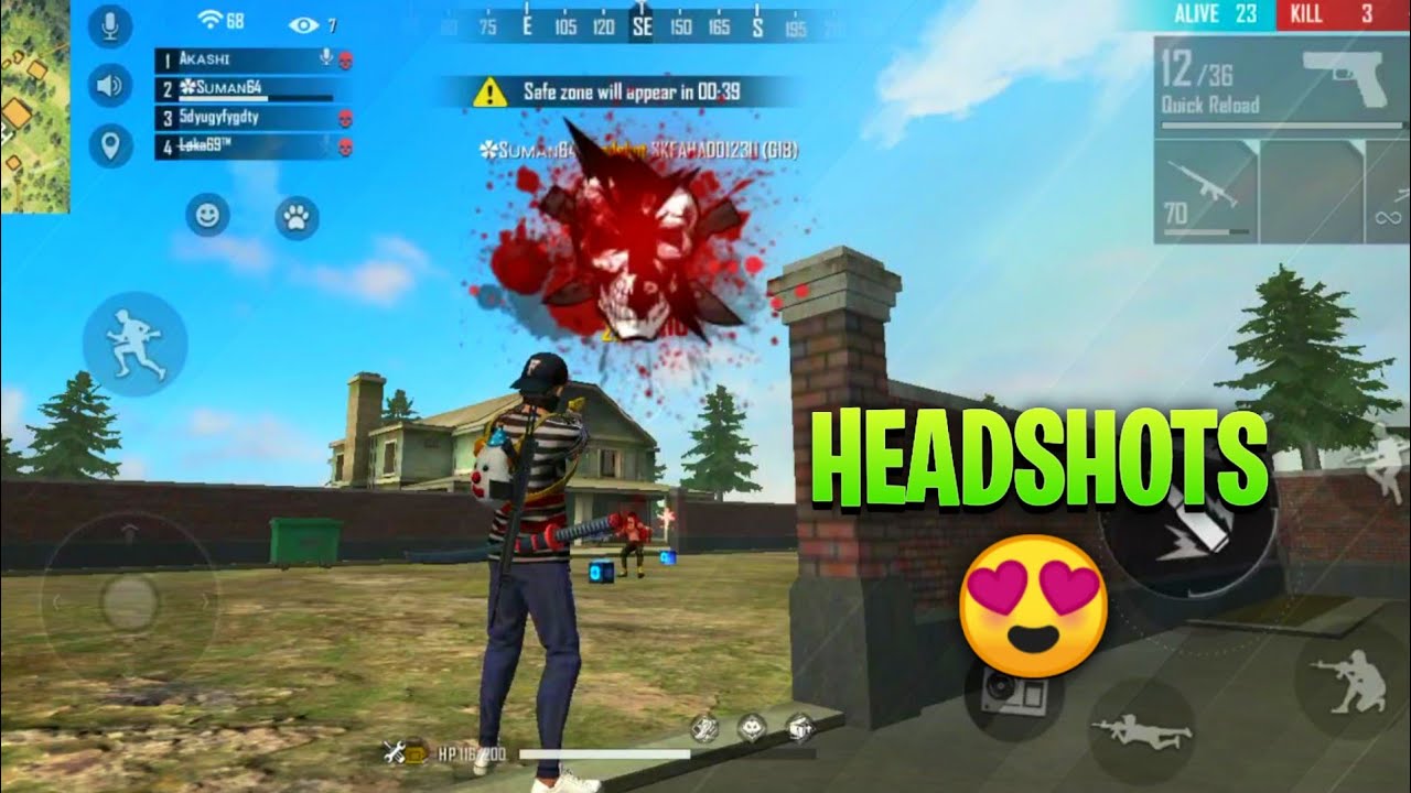 FREE FIRE LOVELY HEADSHOTS 😍 DARK GAMER'S ZONE YouTube