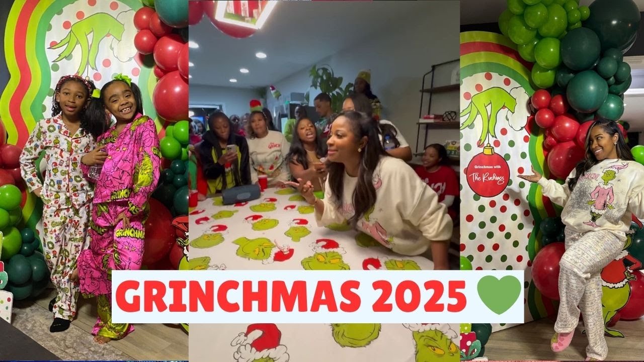 Внутри трогательной и забавной рождественской вечеринки в стиле Гринча, которую устроили Тоя Джон...