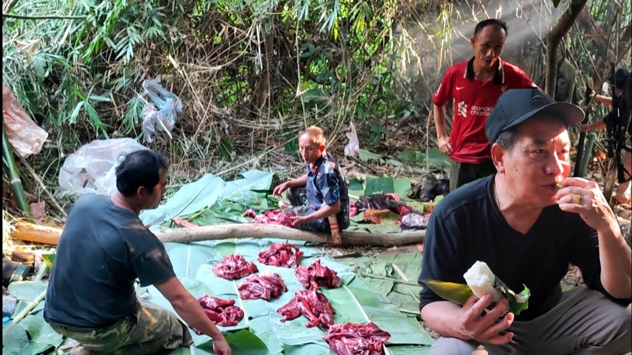 hunting.yos hav zoov tua npua teb noj tsawb hnub4.  20/2/2026