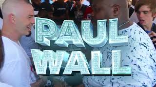 the ICEMAN PAUL WALL gifts DJ MICHAL WATTS Oiler Mob Chain during Houston SLAB Event