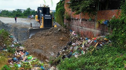 Amazing Update Actions! Filling Land, Garbage Dump & Clear Pushing by Dozer C3PRO Cutting Trash Land