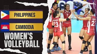 Easy win Philippine vs Cambodia women's volleyball | Sea Games Cambodia 2023