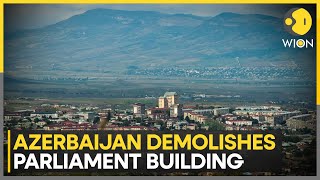 Azerbaijan demolishes Parliament building of Karabakh Armenians | Latest News | WION