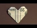 Dollar Origami Heart Tutorial - How to make a Dollar Heart