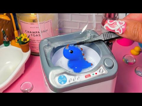 ASMR 🫧 🦕 Mochi Squishy Dinosaur Spa & Care (Relaxing Toy ASMR Roleplay)