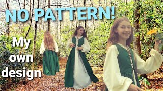 Sewing a Medieval Dress  No Pattern ✂ My Own Design