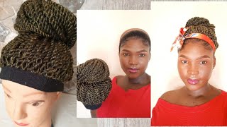 DIY Insta wig bun // PONYTAIL WIG / hot glue gun method