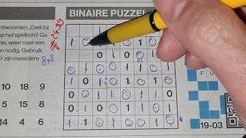 (#2499) Friday. Binary01 Sudoku puzzle. Bonus Extra edition. 03-19-2020 Extra part 3 of 4