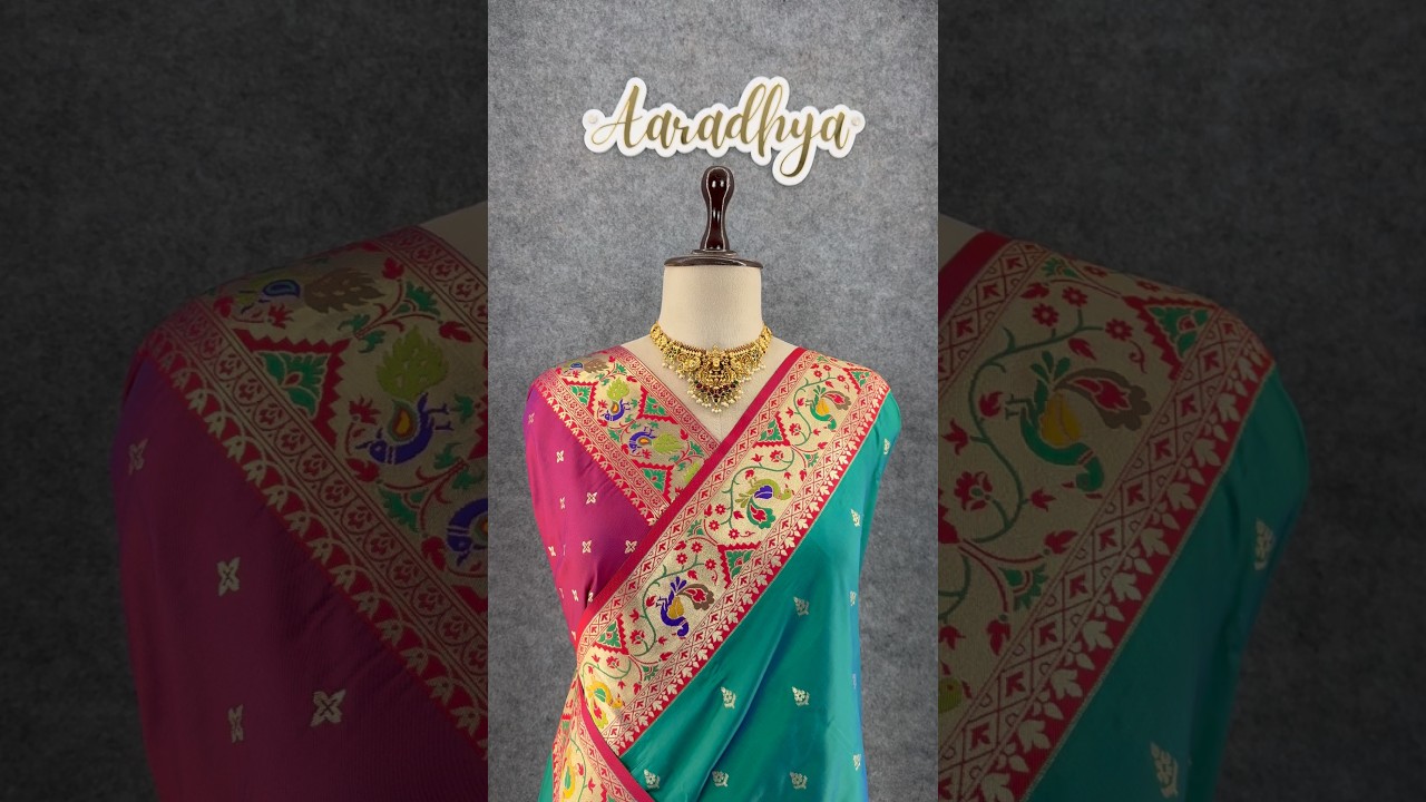 Rajwadi Mor Paithani Zari Butti Saree
