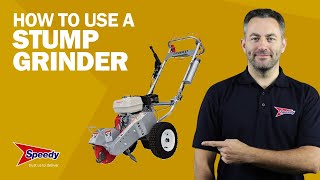 How to use a stump grinder - correctly and safely | Speedy Services