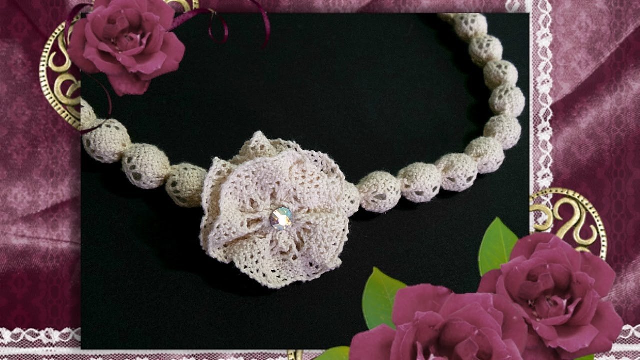 HOW TO MAKE NECKLACE FROM FABRIC / CRAFTS IDEAS - YouTube