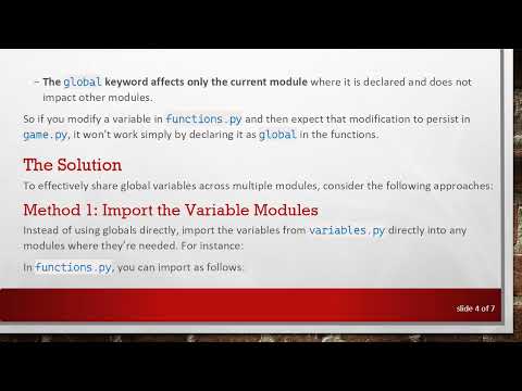 How to Handle Global Variables Across Multiple Modules in Python