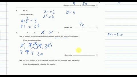 QUESTION 1-4, IGCSE MATHS MAY/JUNE 2015 PAPER 2/2 WORKED SOLUTION