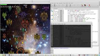 A little top down space shooter Shmup I am working on in Python using Pygame.  Part 2