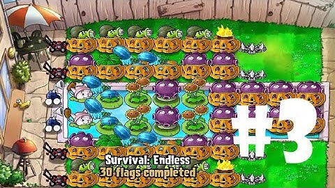 Plants vs Zombies | Survival: ENDLESS (46 Flags Completed) PART 3 (iOS Android)