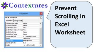 Prevent Scrolling on Excel Worksheet