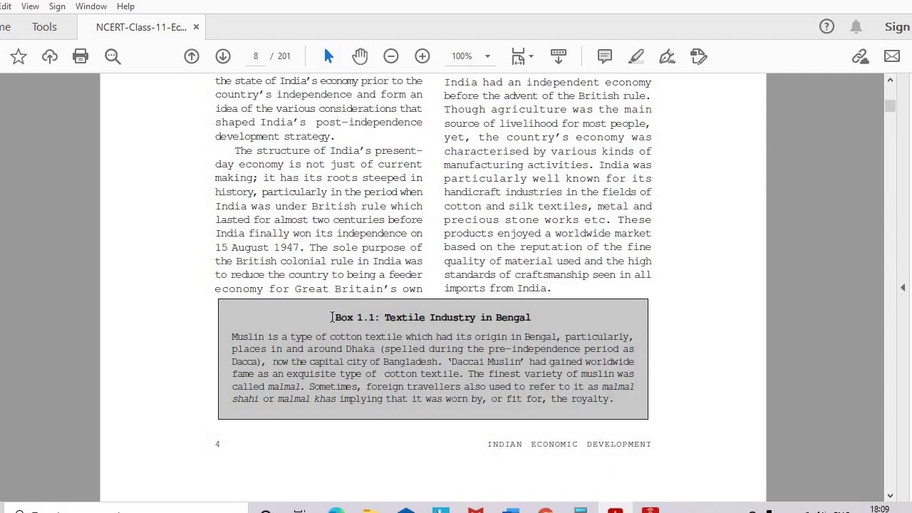 Indian Economy at the time of Independence