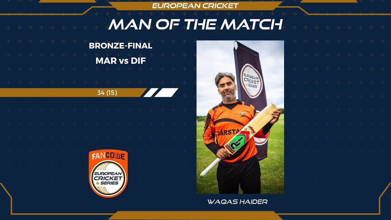 Waqas Haider on song as Marsta win Bronze Final at FanCode ECS Sweden Stockholm