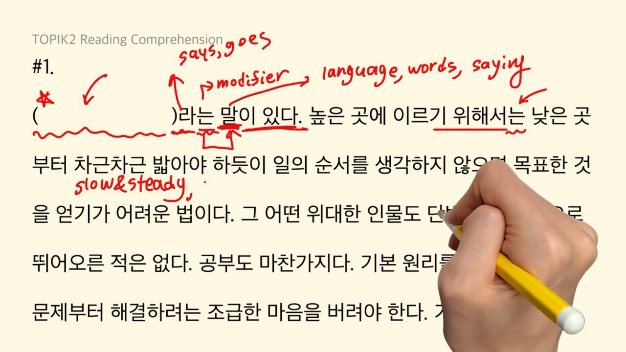 [Средний уровень] Анализ результатов чтения TOPIK II (Уровень 3–4) #1