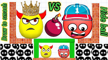 DUMB vs SMART HIDE BALL 👹 🆚 Draw to smash - save the bees & dogs Gameplay part 37