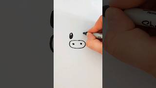 Drawing A Cute Baby Cow 🐮 #shorts #drawing How To Draw A Cute Cow Shorts