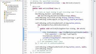 Lesson16 23 SavedRecordings java  OnClickListener deleteButtonL