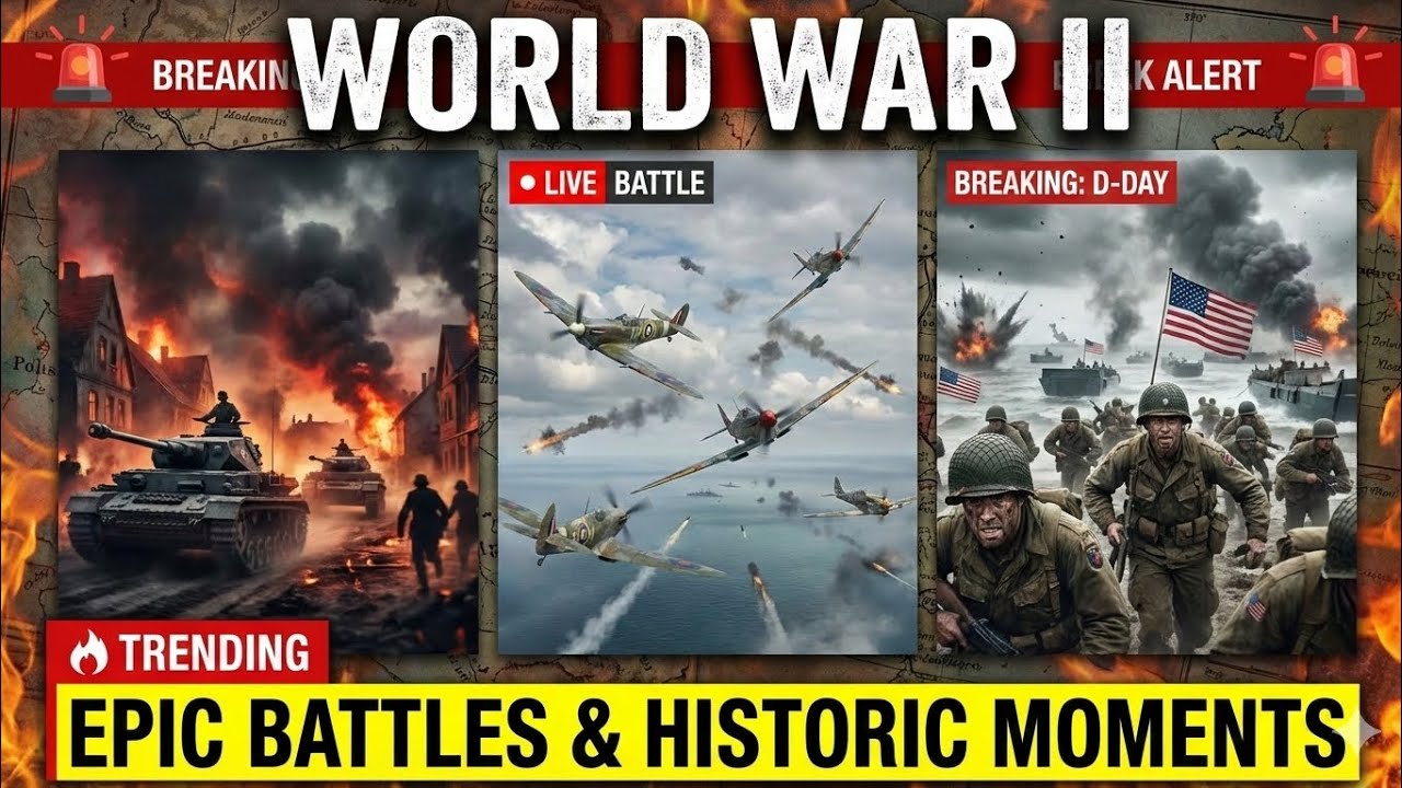WORLD WAR II: Epic Battles & Historic Moments | Voice + On-Screen Captions