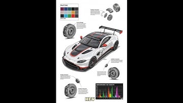 AI-Generated Aston Martin GT3 Blueprint – Stunning Technical Design!