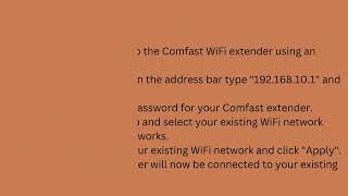 Installation guide for my Comfast WIFI Extender