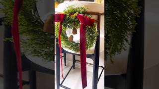 Kitchen bar stool decor #holidaydecor #decorideas #christmas #christmasdecoration