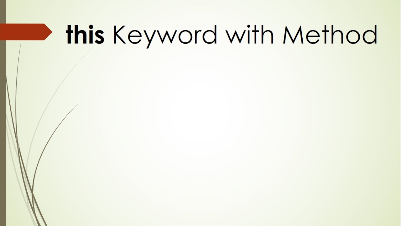4 this Keyword-Invoking current class method - YouTube