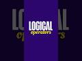 Logical operators in java explained #latest #javaprogramming #education #java #javatutorial