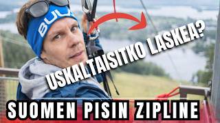 Käydään Laskemassa Suomen Pisin Vaijeriliuku - 60Kmh Vauhdilla Mäkeä Alas