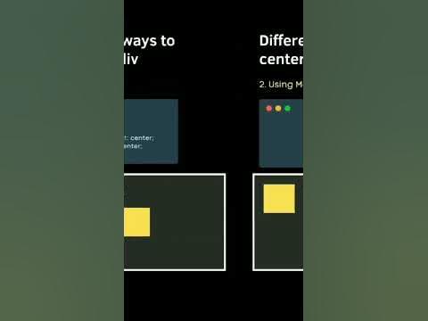 different ways to create center a div | css assignment | #code #coding ...