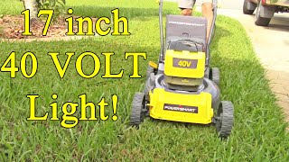 Powersmart 40V Yellow 17 inch lawn mower review