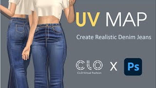 UV MAP| Create Realistic Denim Jeans in CLO3D