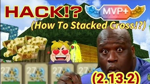 NEW CROSS HACK!? ☺️😱👑(How To Stacked Cross) 2.13.2 | Blockman Go | Skyblock |
