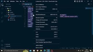 Captura de pantalla de codigo en Visual Studio Code.
