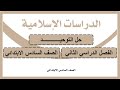 حل التوحيد للصف السادس الابتدائي الفصل الدراسي الثاني كاملا