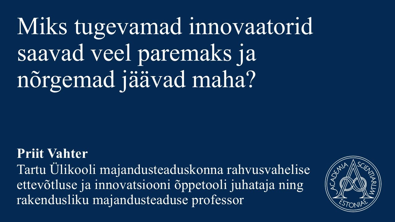 1.05 Priit Vahter, Tartu Ülikooli majandusteaduskonna õppetooli juhataja, professor