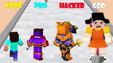 NOOB vs PRO vs HACKER vs GOD - Merge Run 3D