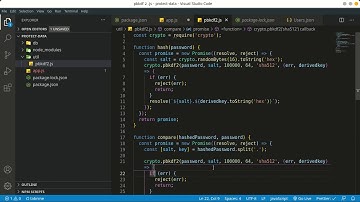 hash a password with pbkdf2  nodejs #3  #arabic