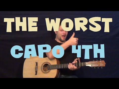 the-worst-(jhené-aiko)-easy-guitar-lesson-how-to-play-tutorial-capo-4th-fret