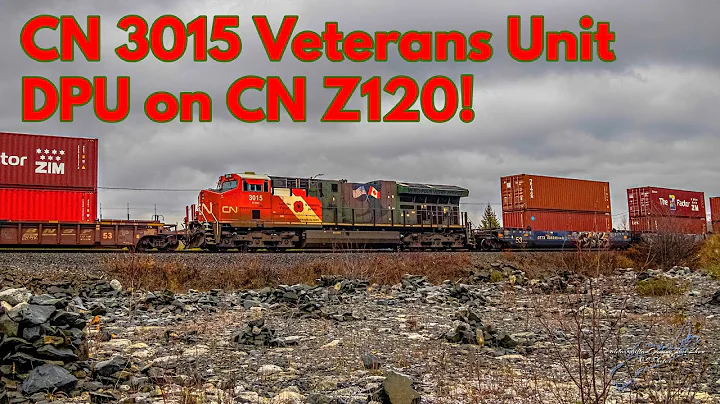 CN 3015 Veterans Unit as DPU! CN Z120 Through Millview Curve, NS.