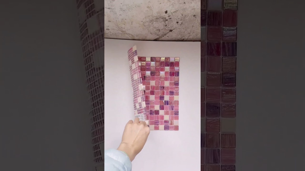 Vitreous Glass Purple & Buru Pink Mix Mosaic Tiles – Dazzling Backsplash & Accent Wall Ideas