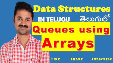 Queues using Arrays in Telugu || Data Structures in Telugu || Queues in Telugu