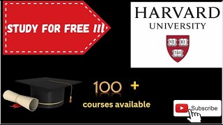 Unbelievable! Study at the HARVARD UNIVERSITY-for free (link in description)