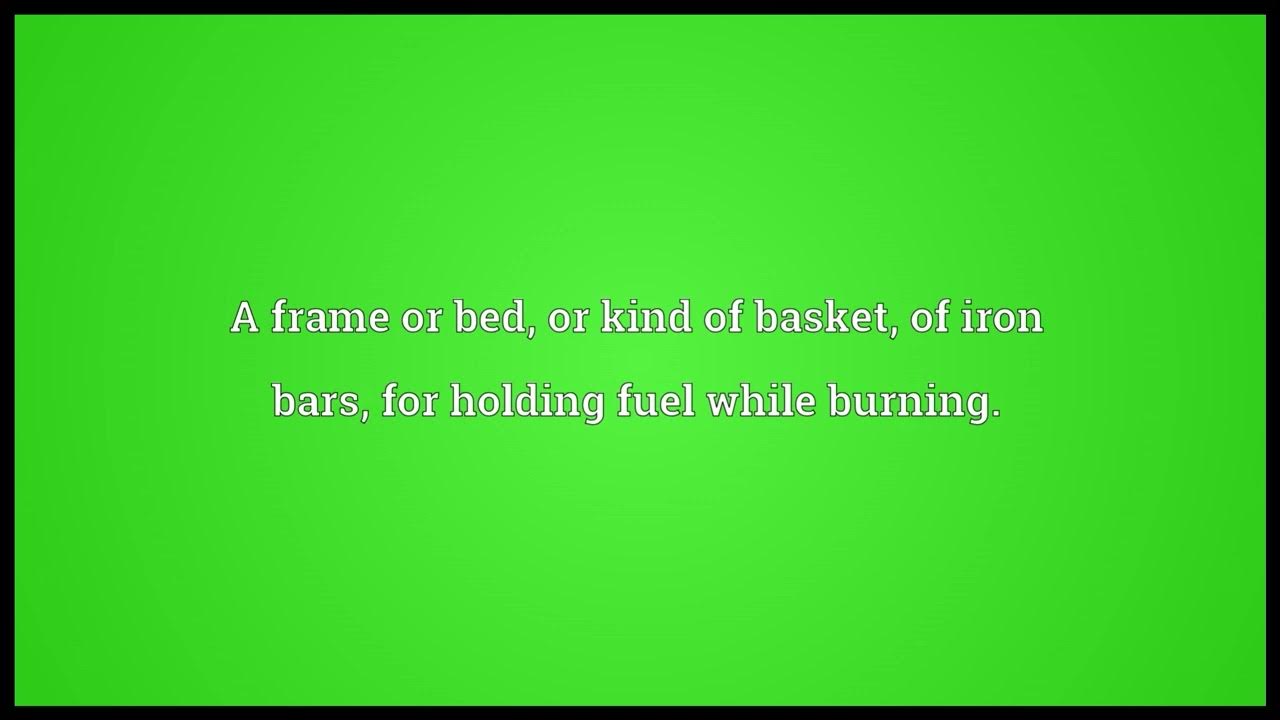 Grate Meaning YouTube